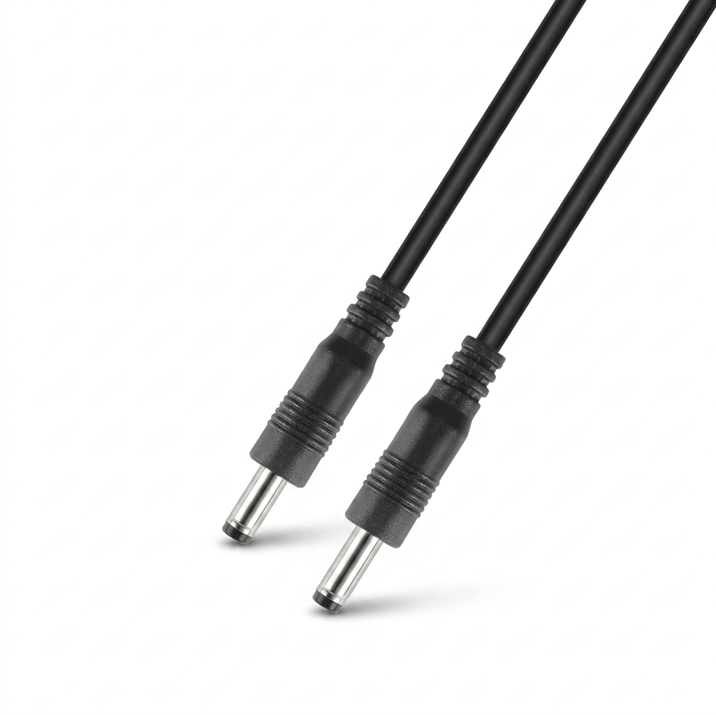 【9mm】【12mm】 ACアダプタ用 ショートプラグ・ロングプラグ変換延長ケーブル 5.5mm×2.1mm UL2464 AWG20