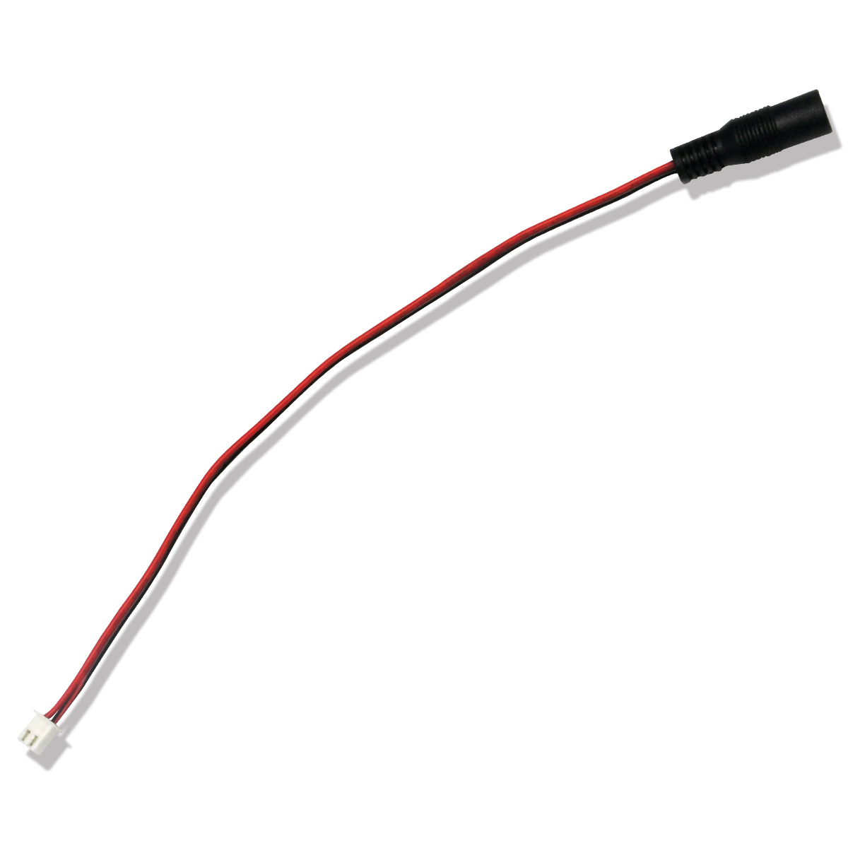 BS-POWSG0.2-XH DCジャック（5.5×2.1mm メス）- XH2.54端子変換ケーブル 22AWG 40cm 2芯 赤黒 UL2468