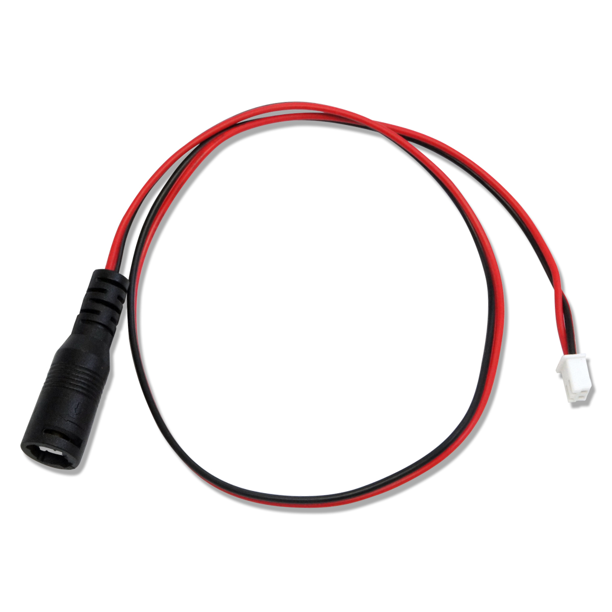 BS-POWSG0.4-XH DCジャック（5.5×2.1mm メス）- XH2.54端子変換ケーブル ロック式 22AWG 40cm 2芯 赤黒 UL2468