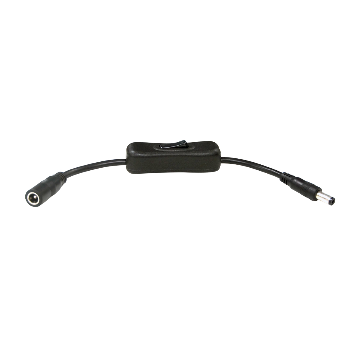 スイッチ付きDC中継ケーブル 5.5×2.1mm オス-メス端子 ACアダプター用