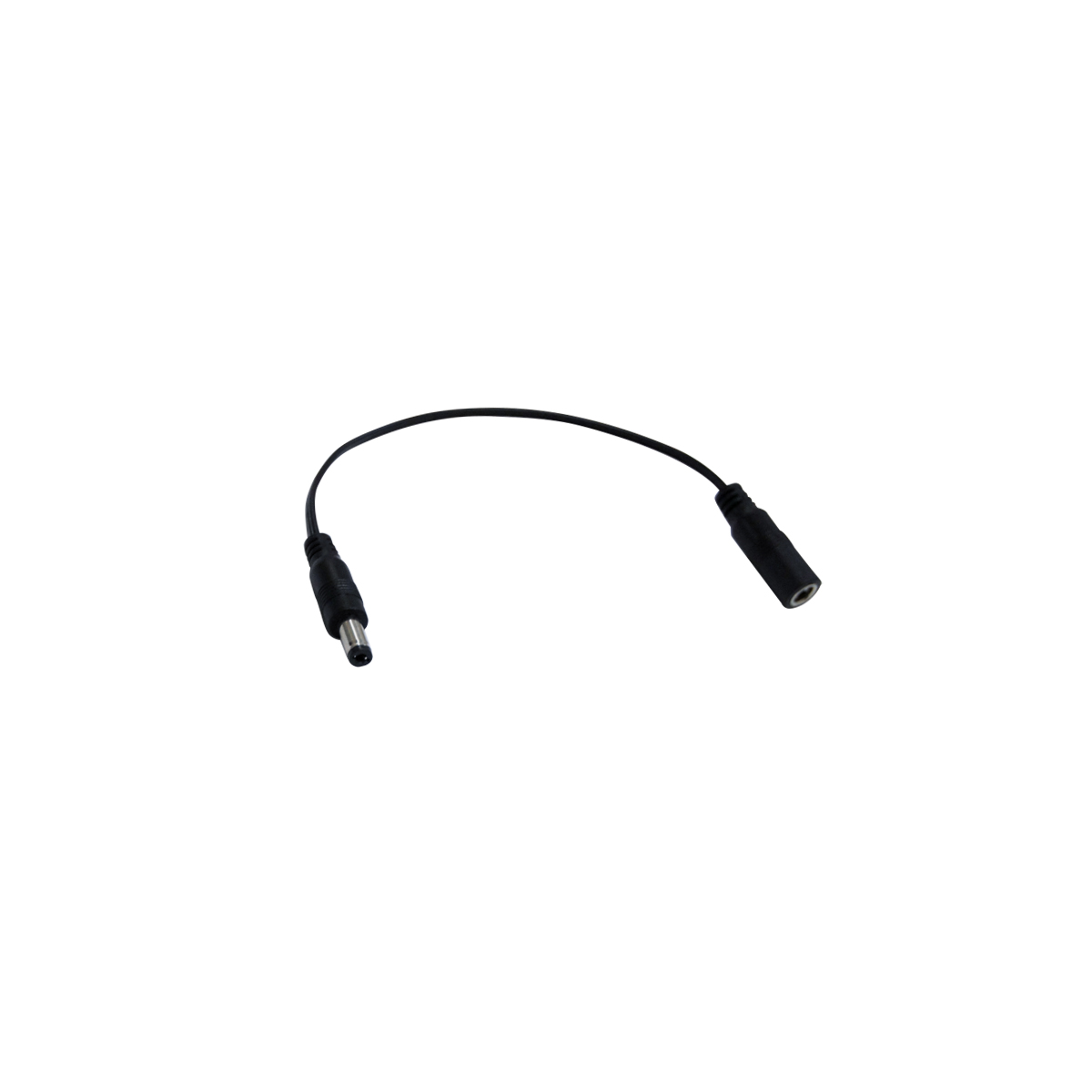 DC延長ケーブル 5.5×2.1mm オス-メス端子 0.2m 平型（フラットケーブル） 2芯 UL2468 20AWG