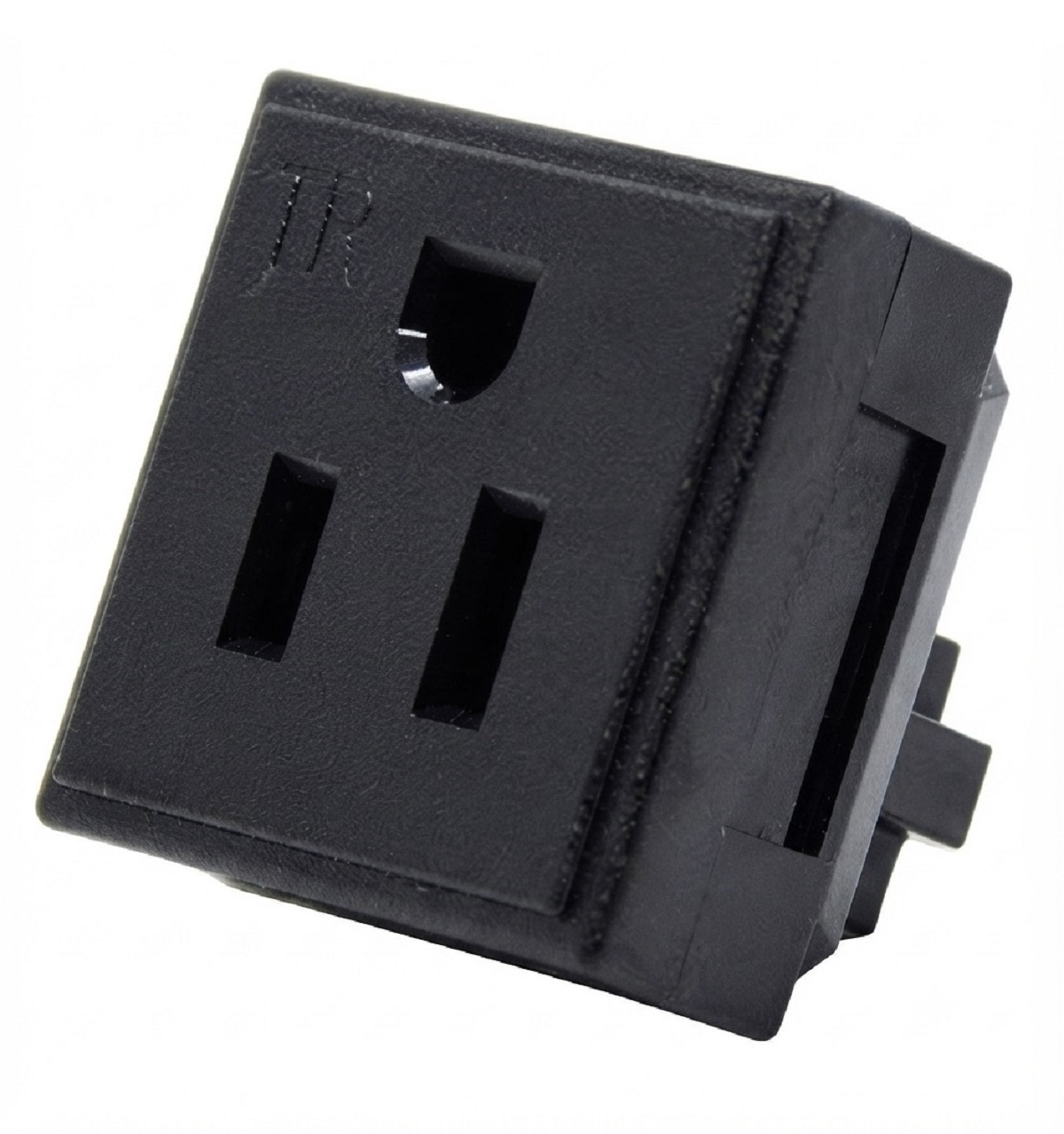 パネルマウントAC電源コンセント（TR機能有・接地2P 15A/125V）はんだ付け方式 BS-ST-1548B2-B