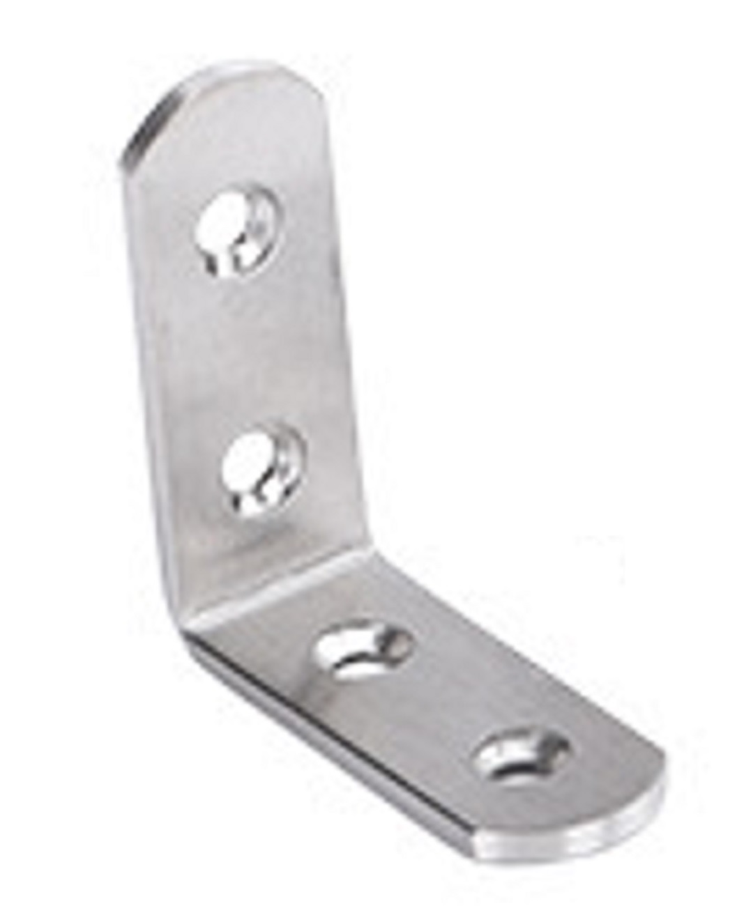 ＢＳ－ＳＳＣＰ３０４－Ｌ５０１９　Ｌ字（直角）３０４ステンレスジョイント金具５０Ｘ１９ｍｍ４穴【銀】