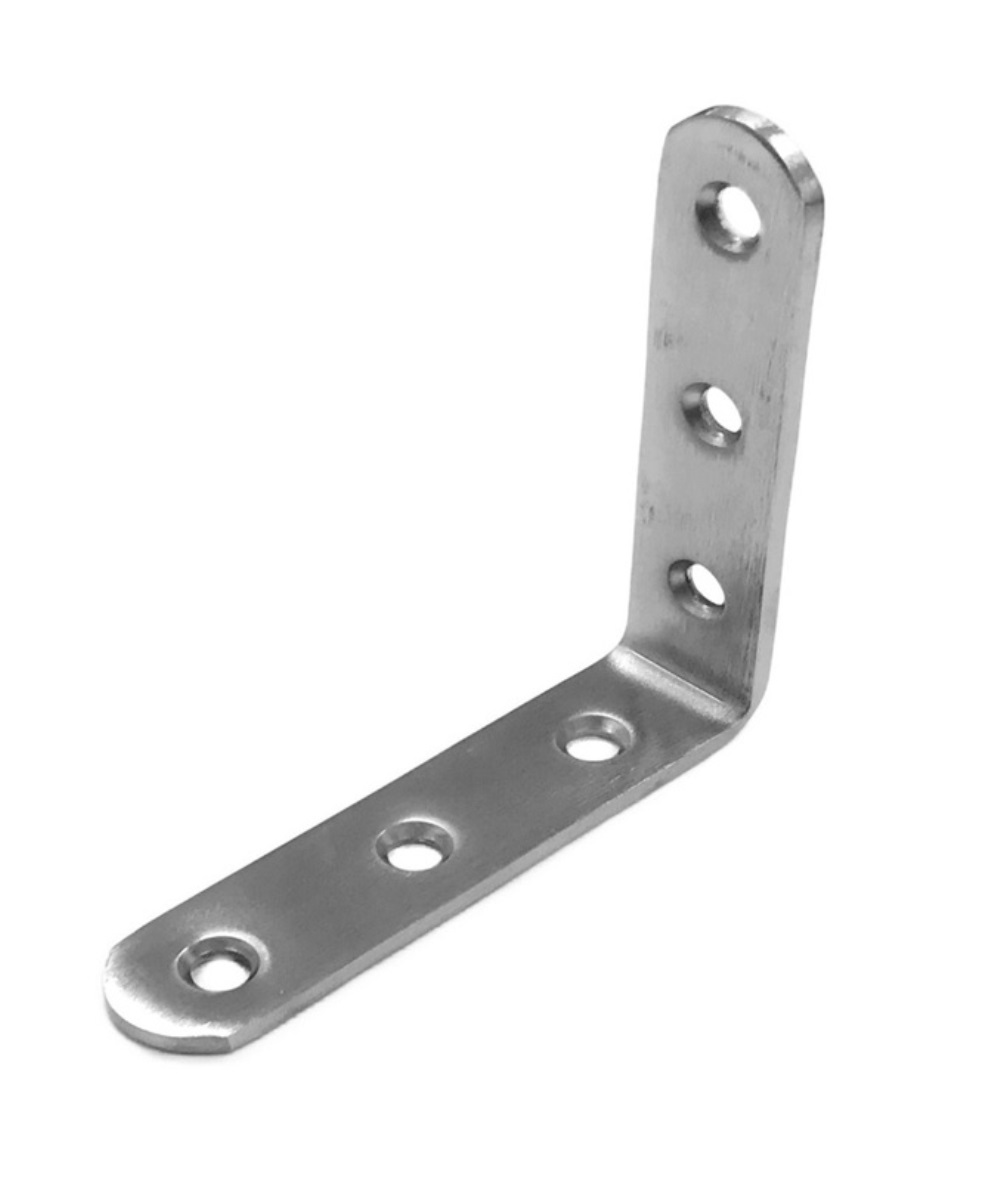 ＢＳ－ＳＳＣＰ３０４－Ｌ８０１９　Ｌ字（直角）３０４ステンレスジョイント金具８０Ｘ１９ｍｍ６穴【銀】