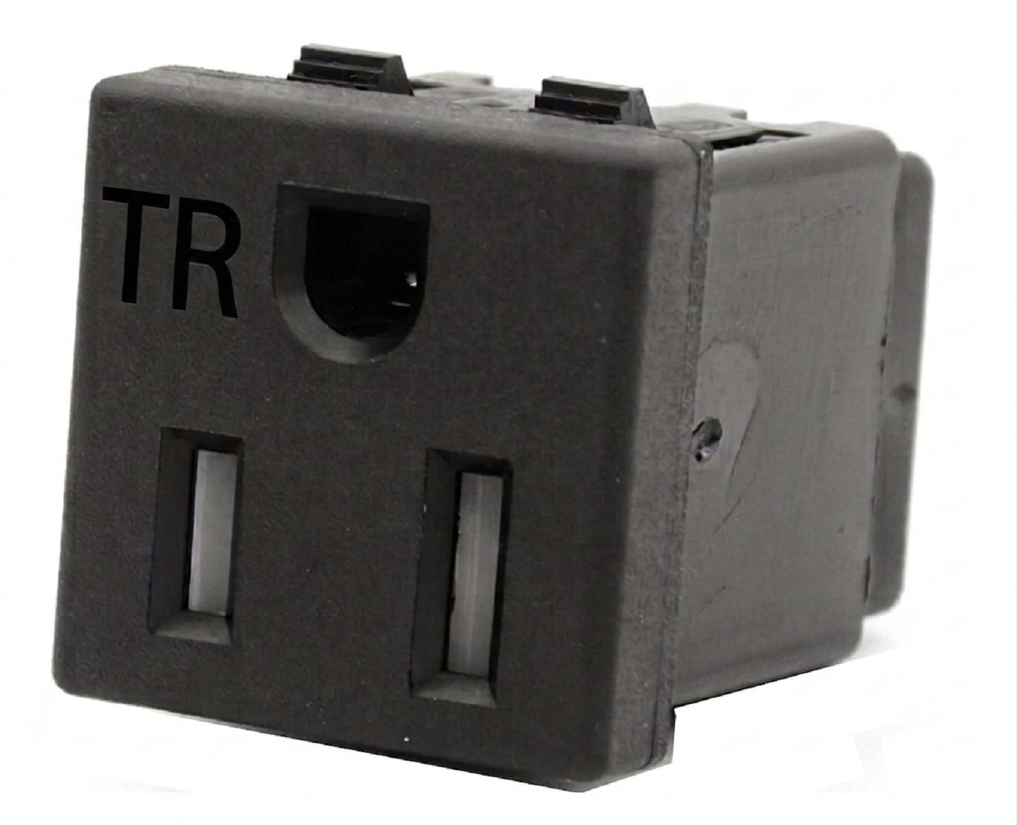 パネルマウントAC電源コンセント（TR機能有・接地2P 15A/125V）はんだ付け方式 BS-ST-1540B-BA