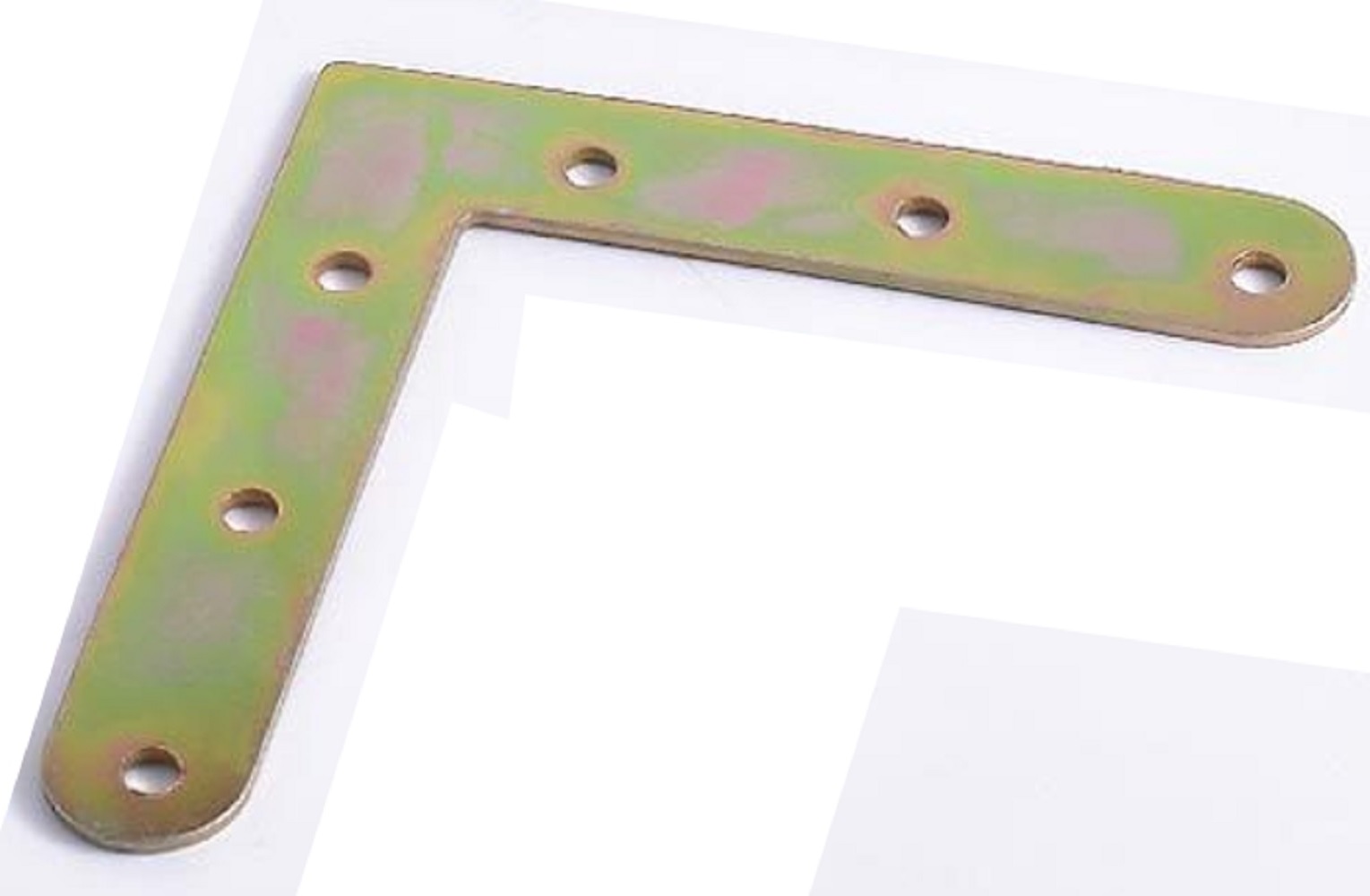 ＢＳ－ＩＲＪＢ－Ｌ１００１９－１８　Ｌ字スチールジョイント１００×１９ｍｍ　厚さ１．８ｍｍ　６穴　黄銅色