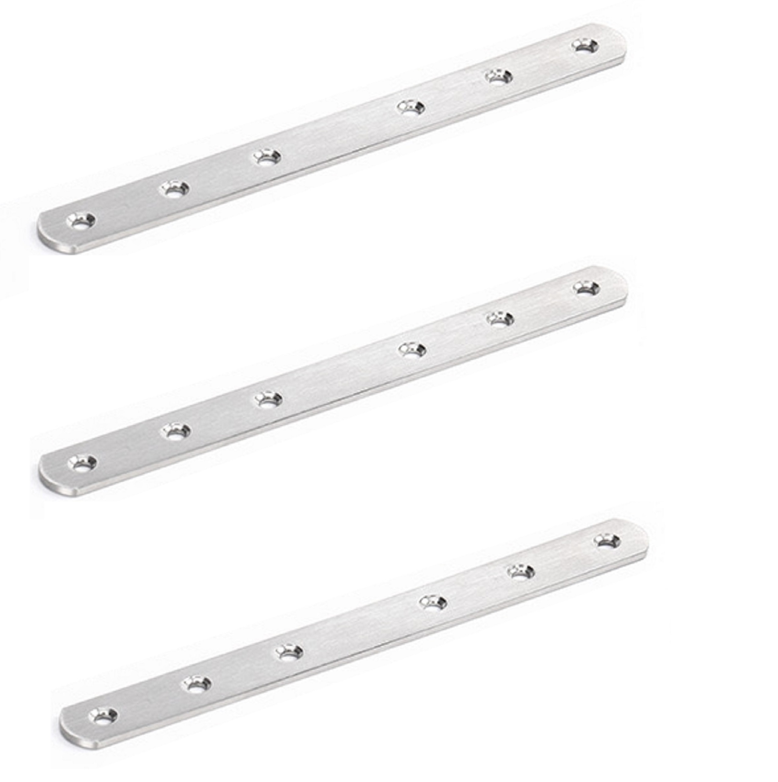 BS-SSCP201-I19719　I字（フラット）201ステンレスジョイント金具197Ｘ19mm6穴【銀】