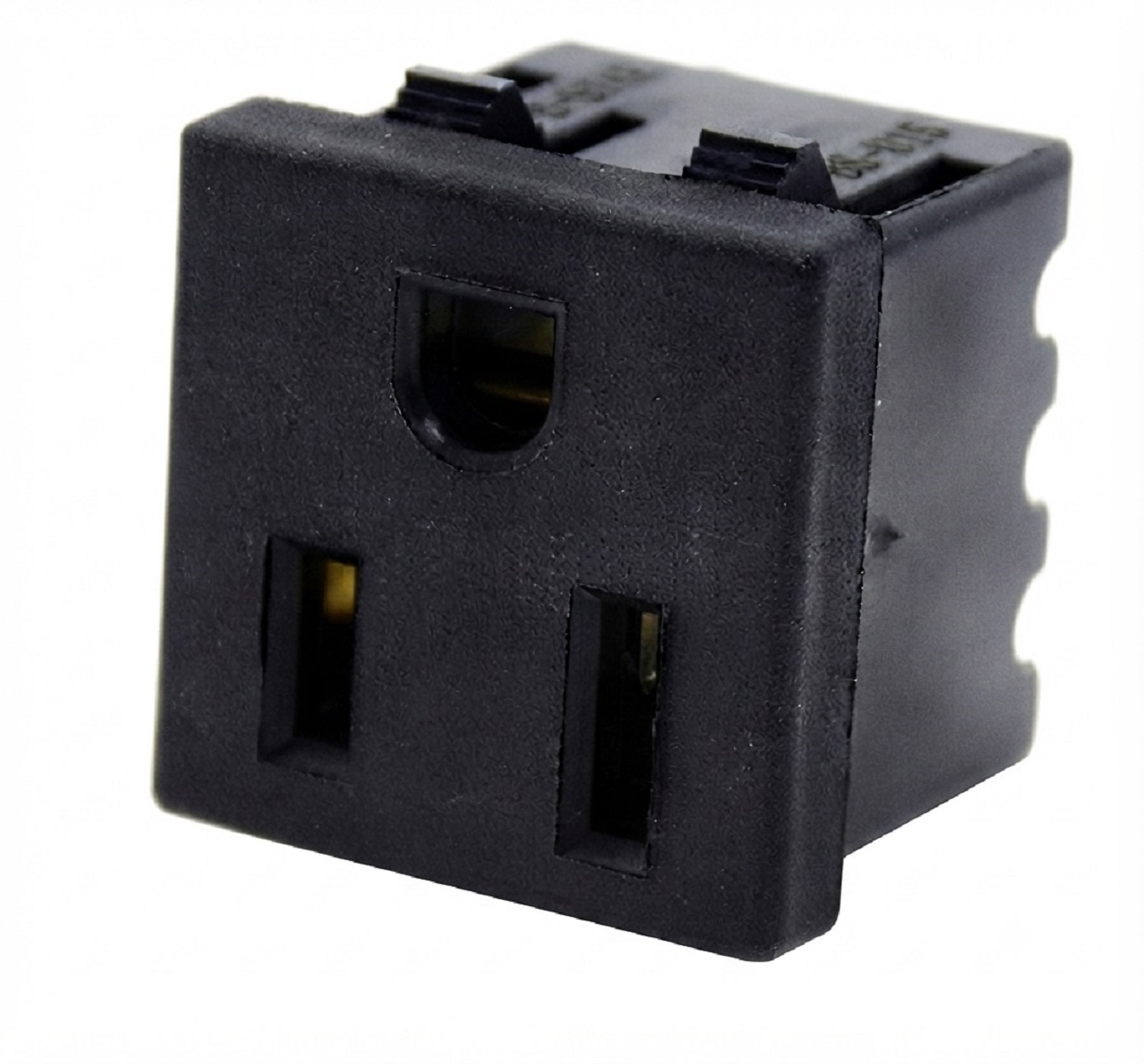 パネルマウントAC電源コンセント（TR機能無・接地2P 15A/125V）圧接方式 BS-ST-1516A-B