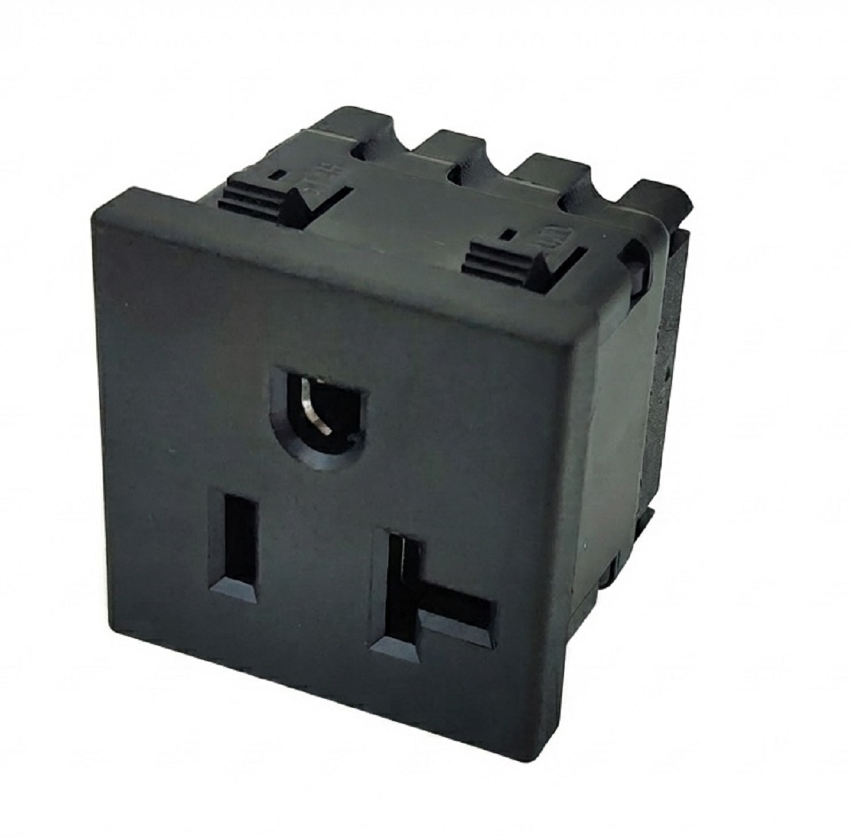パネルマウントAC電源コンセント（TR機能無・T字・接地2P 20A/125V）はんだ付け方式 BS-ST-2048A-BA61