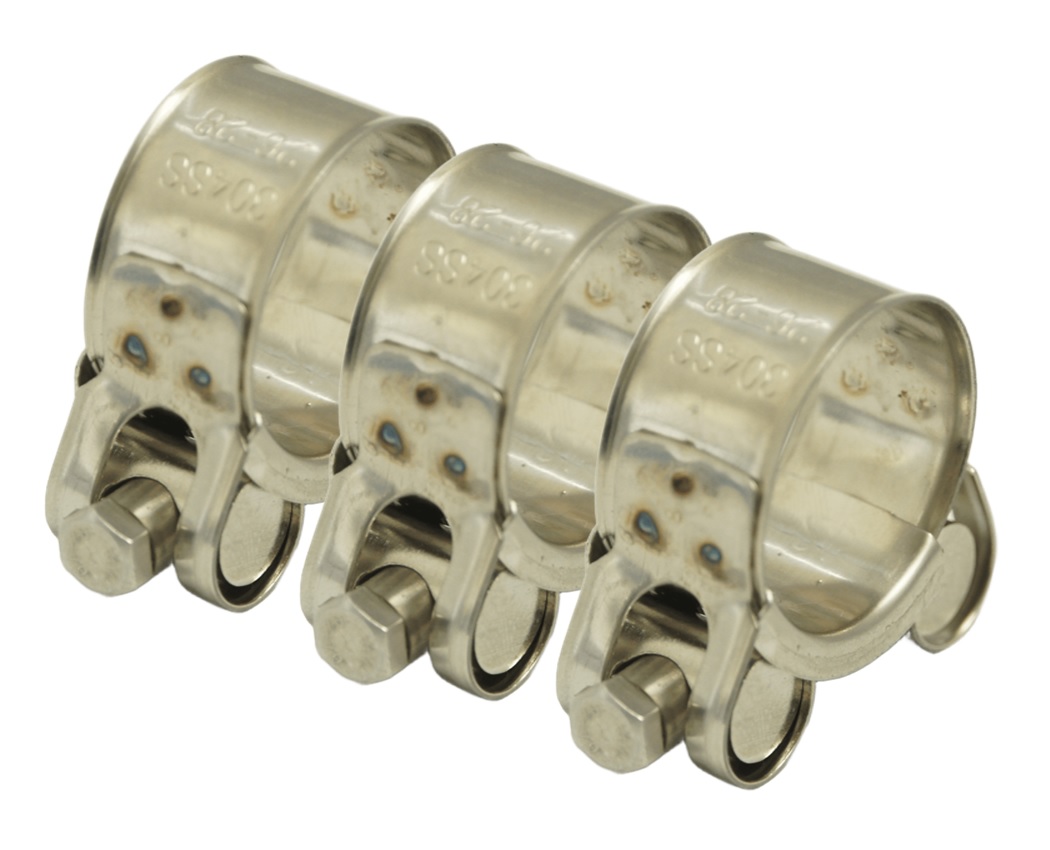 BS-XIN304SS-THC2-3S　304ステンレス Tボルトホースクランプ 固定金具 直径40～43mm対応 3個セット