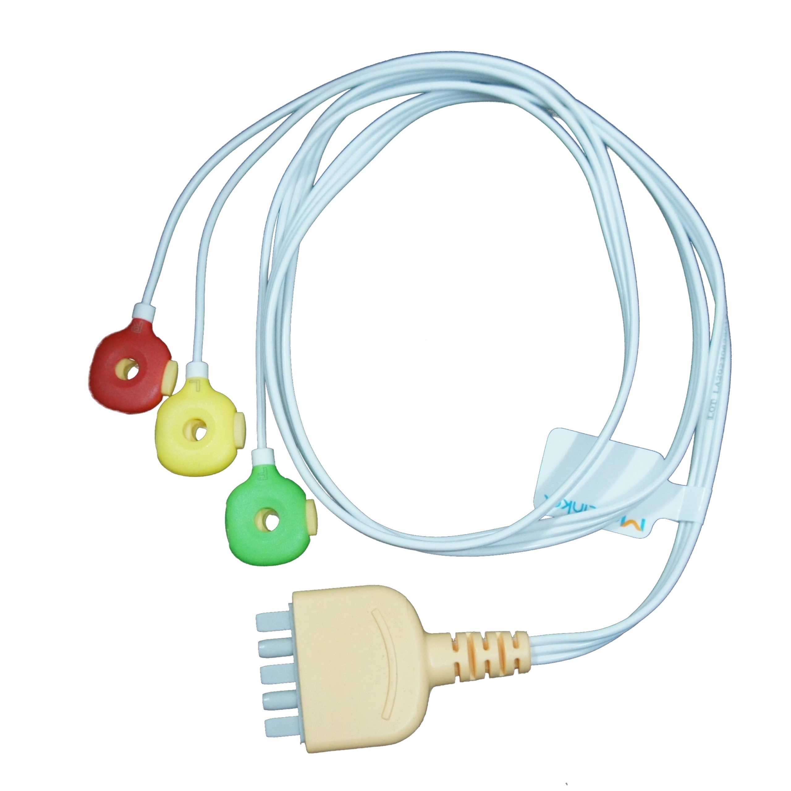ECG接続コード & 電極リード BSディスポーザブルECGリード線付電極 DINアダプター接続用 IECカラー