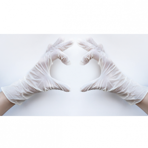 Latex test gloves