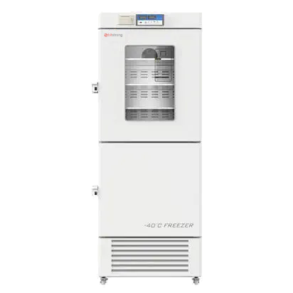 -40～-10℃/2～8℃ フリーザー100L/冷蔵庫189Lガラス扉 一体型 YCD-FL289