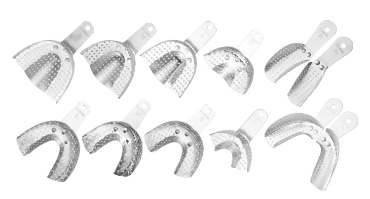 アルミトレーセット（上下顎用各L・M・S、局所用前歯・奥歯L・S 計12個） FD-13