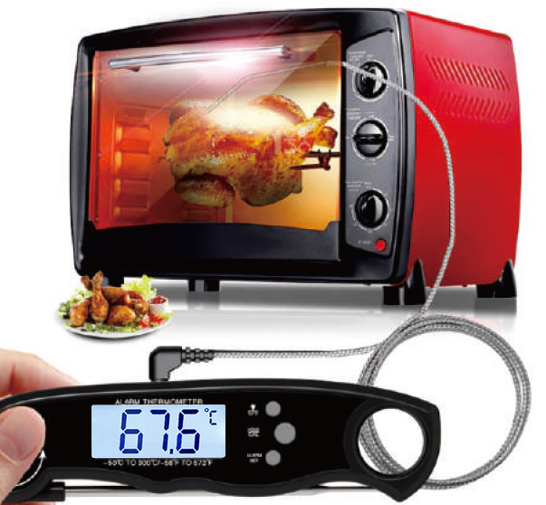 燻製にオススメ！キャンプでも使える料理温度計 BS-DT-68A｜ワイヤープローブ・自動温度通知付き